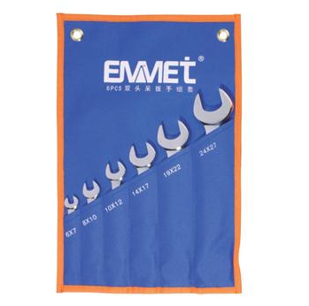 埃米頓6PCS 6件精拋平面雙頭呆扳手組套（布袋裝）