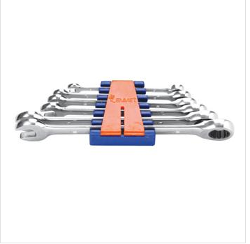 艾米頓10PCS 10件全拋光棘輪兩用扳手組套（塑夾裝）